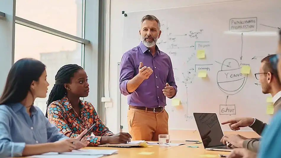 Engineers and trainees at the Marln Group Academy taking part in professional development and training.